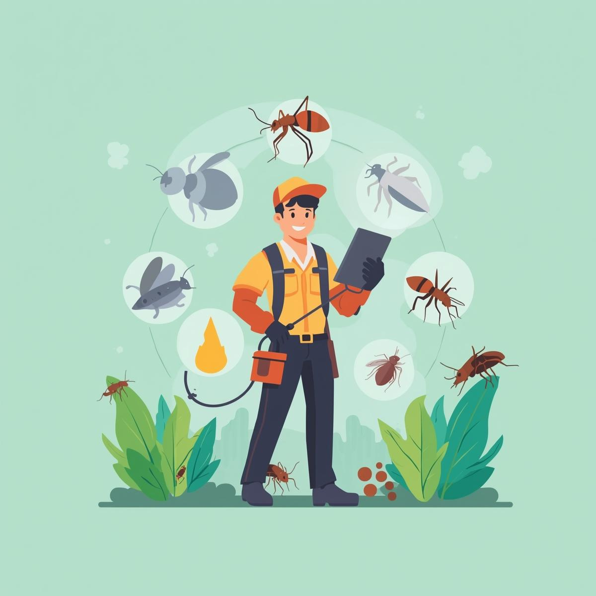 Professional pest control team